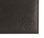 oxmox Leather RFID Protect Querscheinbörse Crab 2.0 Embossed Brown