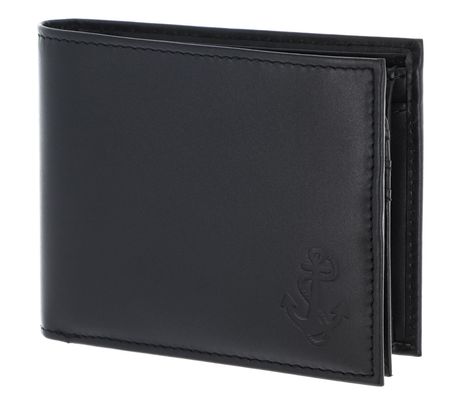 oxmox Leather RFID Protect Querscheinbörse Freedom Anchor Embossed Black oxmox Leather RFID Protect Querscheinbörse Freedom Anchor Embossed Black