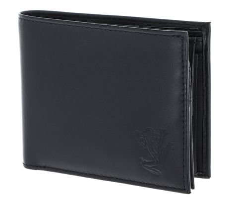 oxmox Leather RFID Protect Querscheinbörse Frog 2.0 Embossed Black