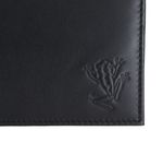 oxmox Leather RFID Protect Querscheinbörse Frog 2.0 Embossed Black