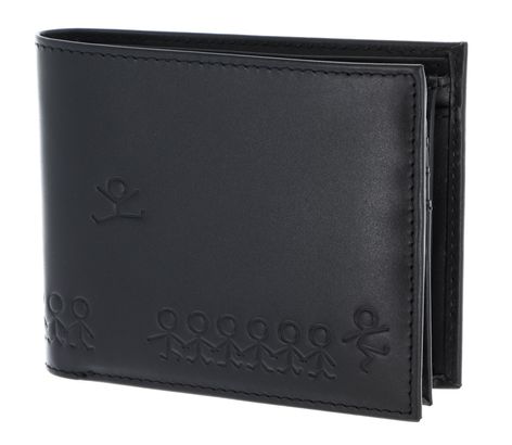 oxmox Leather RFID Protect Querscheinbörse Jumping Jack 2.0 Embossed Black