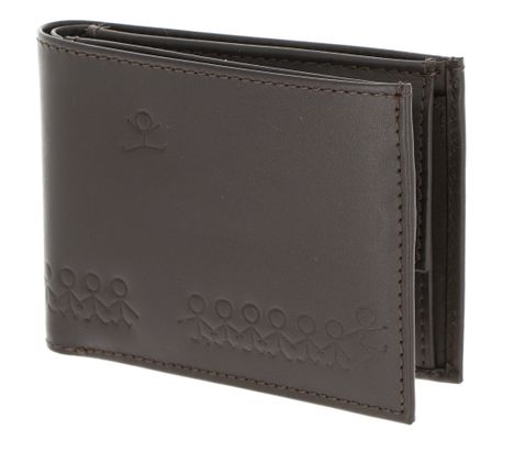oxmox Leather RFID Protect Pocketbörse Jumping Jack Embossed Brown