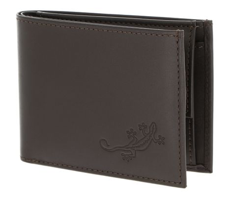 oxmox Leather RFID Protect Pocketbörse Lizard 2.0 Embossed Brown