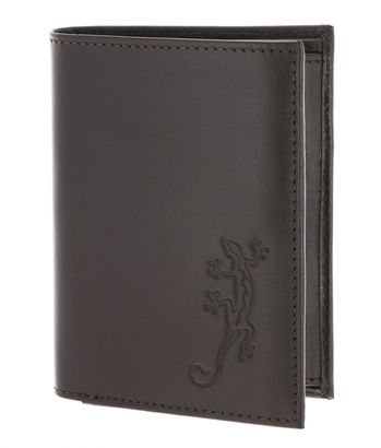 oxmox Leather RFID Protect Kombibörse Lizard Embossed Brown