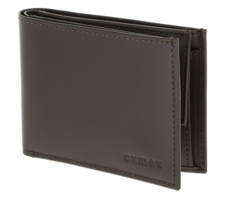 oxmox Leather RFID Protect Pocketbörse Pure 2.0 Embossed Brown