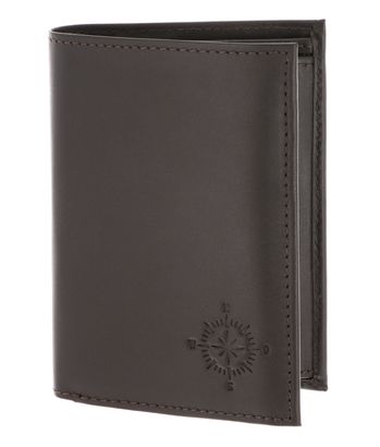 oxmox Leather RFID Protect Kombibörse Windrose 2.0 Embossed Brown