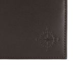 oxmox Leather RFID Protect Querscheinbörse Windrose 2.0 Embossed Brown