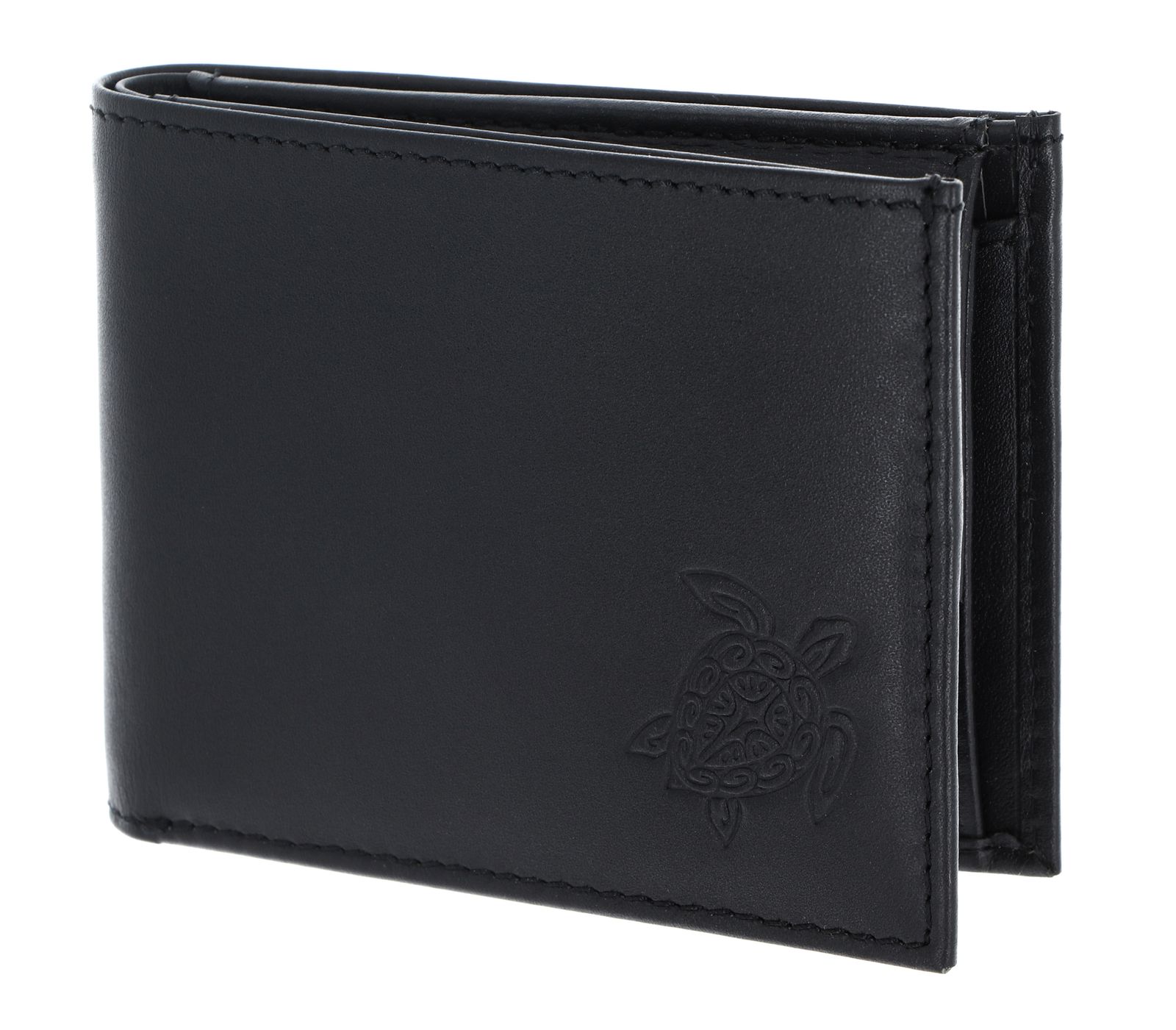 oxmox Leather RFID Protect Pocketbörse Turtle 2.0 Embossed Black