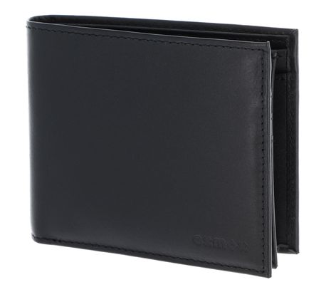 oxmox Leather RFID Protect Querscheinbörse Pure 2.0 Embossed Black