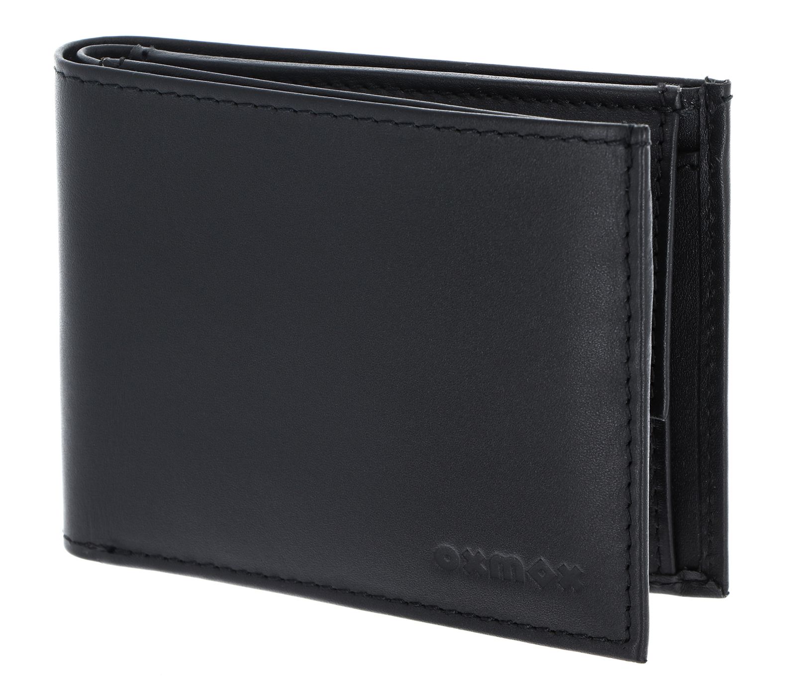 oxmox Leather RFID Protect Pocketbörse Pure 2.0 Embossed Black
