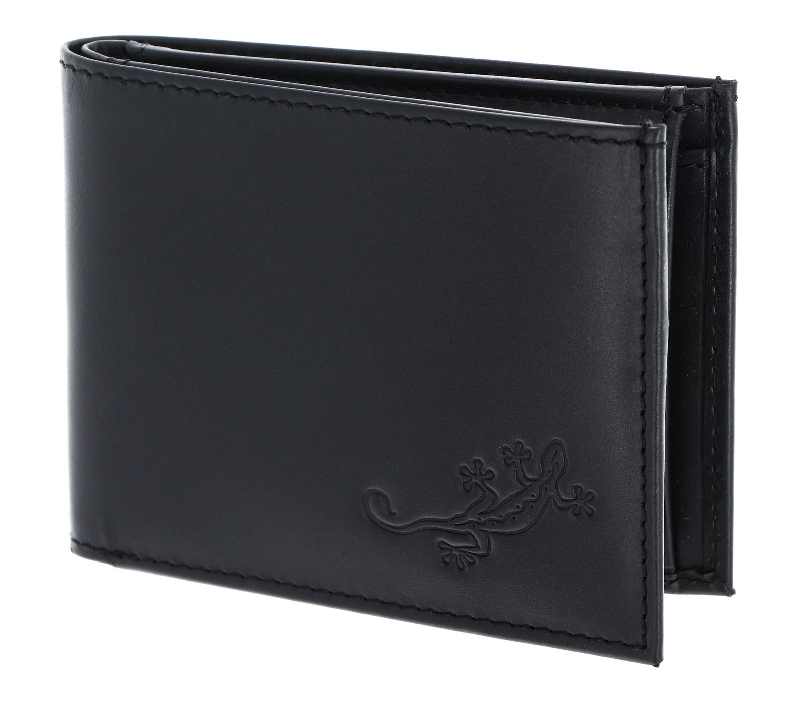 oxmox Leather RFID Protect Pocketbörse Lizard 2.0 Embossed Black