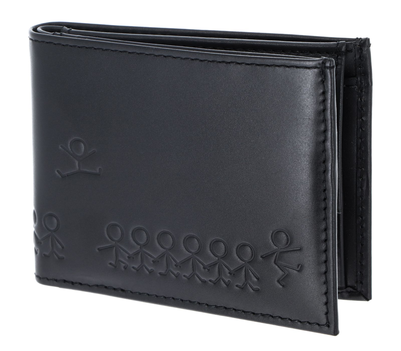 oxmox Leather RFID Protect Pocketbörse Jumping Jack 2.0 Embossed Black