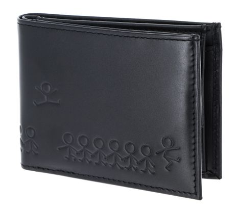 oxmox Leather RFID Protect Pocketbörse Jumping Jack 2.0 Embossed Black