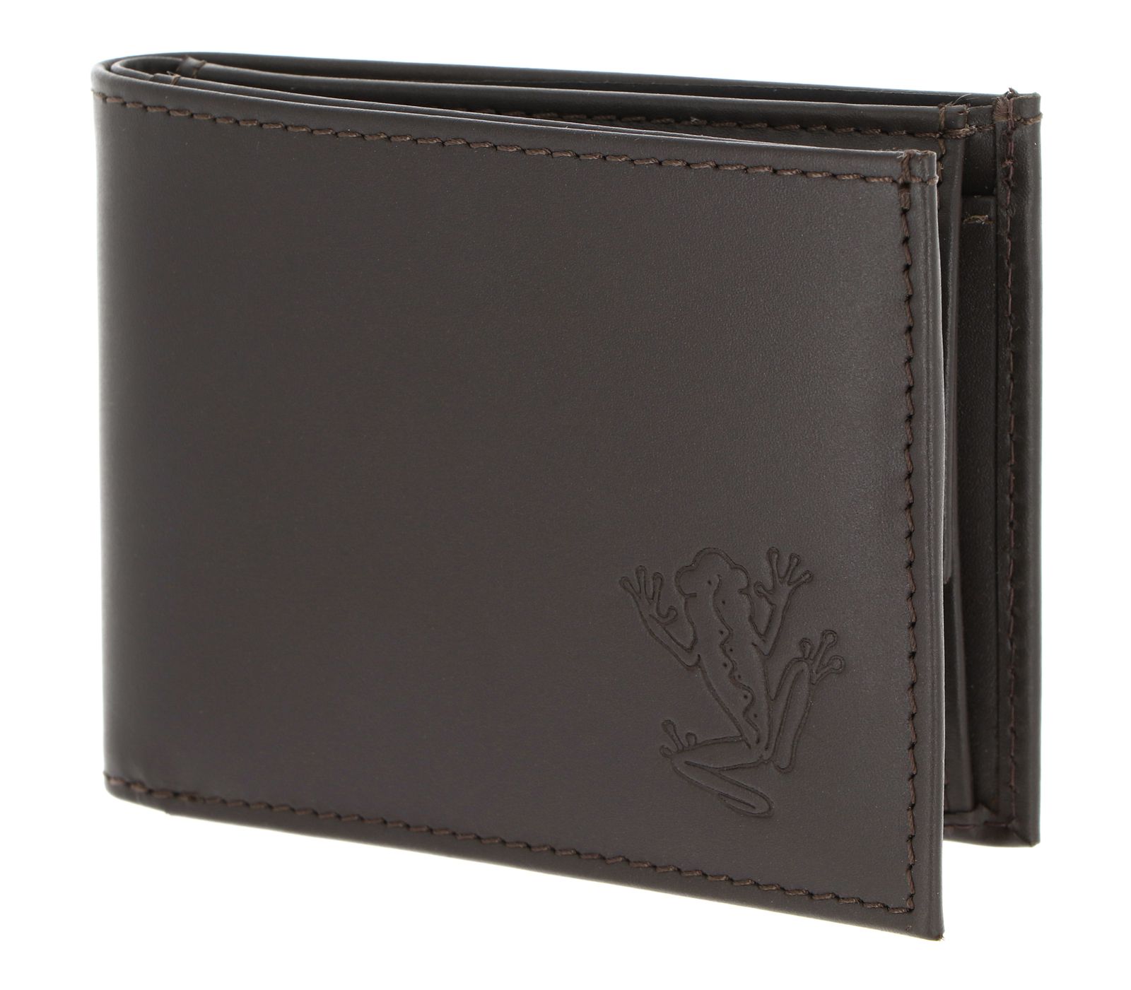 oxmox Leather RFID Protect Pocketbörse Frog 2.0 Embossed Brown
