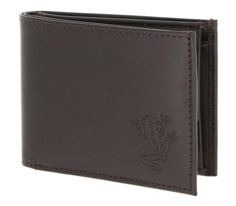 oxmox Leather RFID Protect Pocketbörse Frog 2.0 Embossed Brown