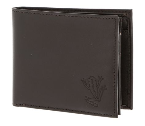 oxmox Leather RFID Protect Querscheinbörse Frog 2.0 Embossed Brown