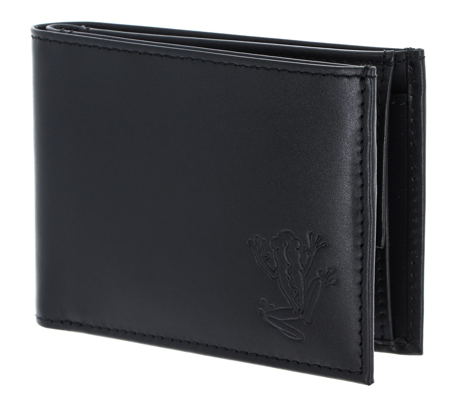 oxmox Leather RFID Protect Pocketbörse Frog 2.0 Embossed Black