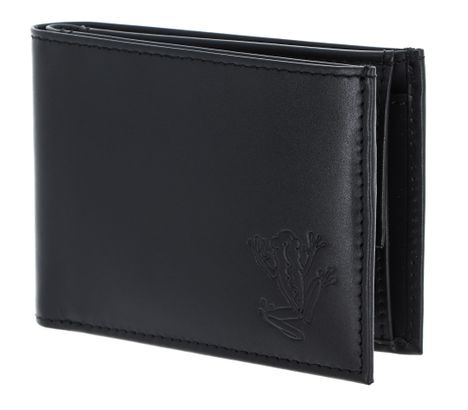 oxmox Leather RFID Protect Pocketbörse Frog 2.0 Embossed Black