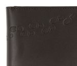 oxmox Leather RFID Protect Querscheinbörse Footsteps 2.0 Embossed Brown