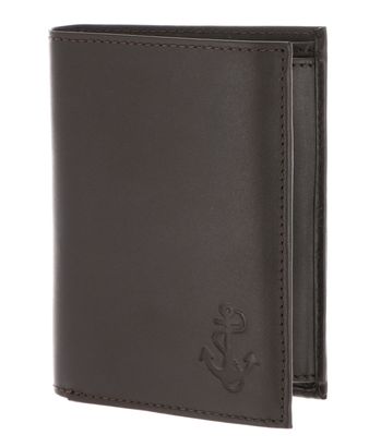 oxmox Leather RFID Protect Kombibörse Freedom Anchor Embossed Brown