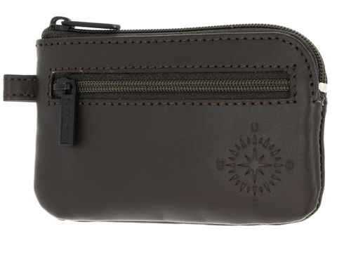 oxmox Leather Keyholder Windrose 2.0 Embossed Brown