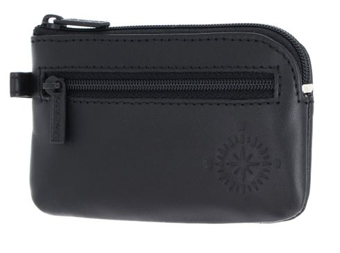 oxmox Leather Keyholder Windrose 2.0 Embossed Black