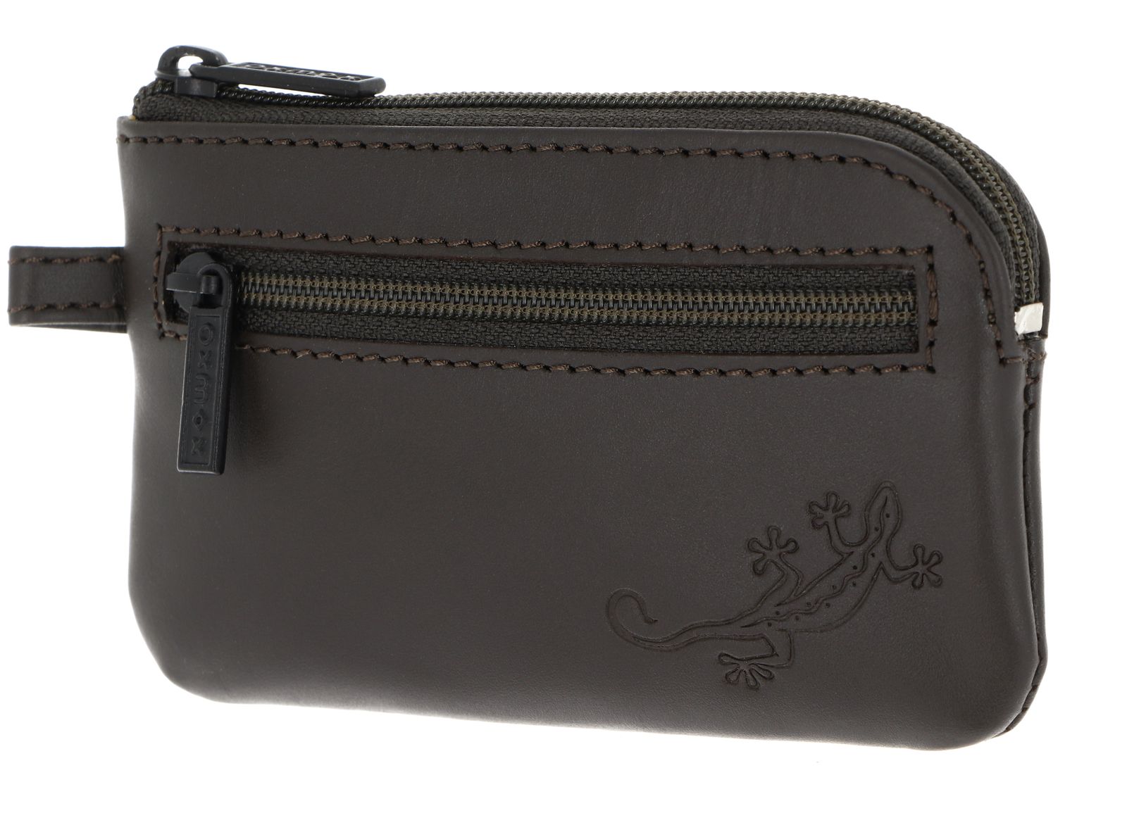 oxmox Leather Keyholder Lizard 2.0 Embossed Brown