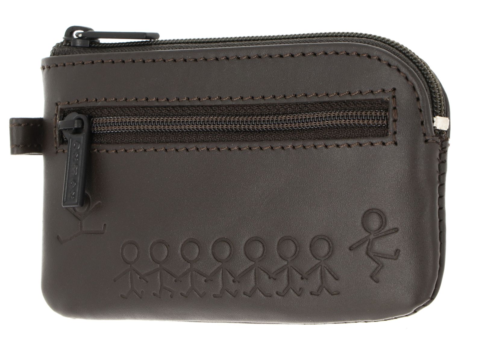oxmox Leather Keyholder Jumping Jack 2.0 Embossed Brown