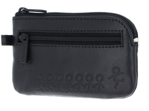 oxmox Leather Keyholder Jumping Jack 2.0 Embossed Black