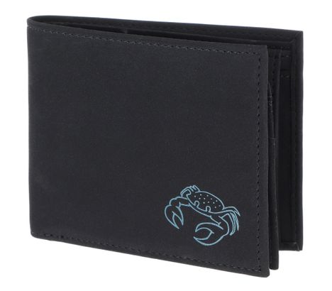 oxmox New Cryptan RFID Protect Querscheinbörse Crab 2.0 Print Cyan Black