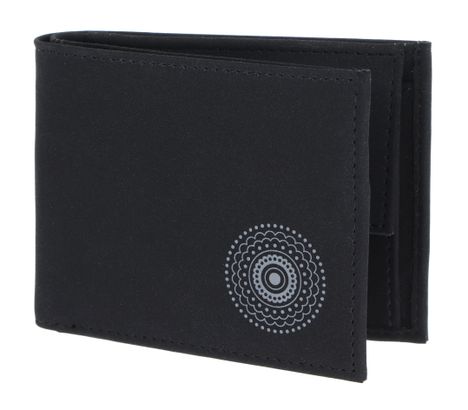 oxmox New Cryptan RFID Protect Pocketbörse Circle Bloom Print Grey Black
