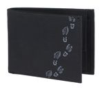 oxmox New Cryptan RFID Protect Pocketbörse Footsteps Print Grey Black oxmox New Cryptan RFID Protect Pocketbörse Footsteps Print Grey Black