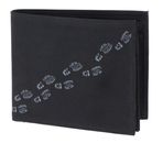 oxmox New Cryptan RFID Protect Querscheinbörse Footsteps Print Grey Black