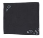 oxmox New Cryptan RFID Protect Querscheinbörse Footsteps Print Grey Black
