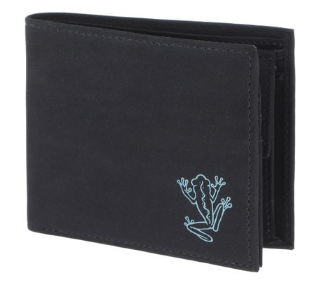 oxmox New Cryptan RFID Protect Querscheinbörse Frog 2.0 Print Cyan Black