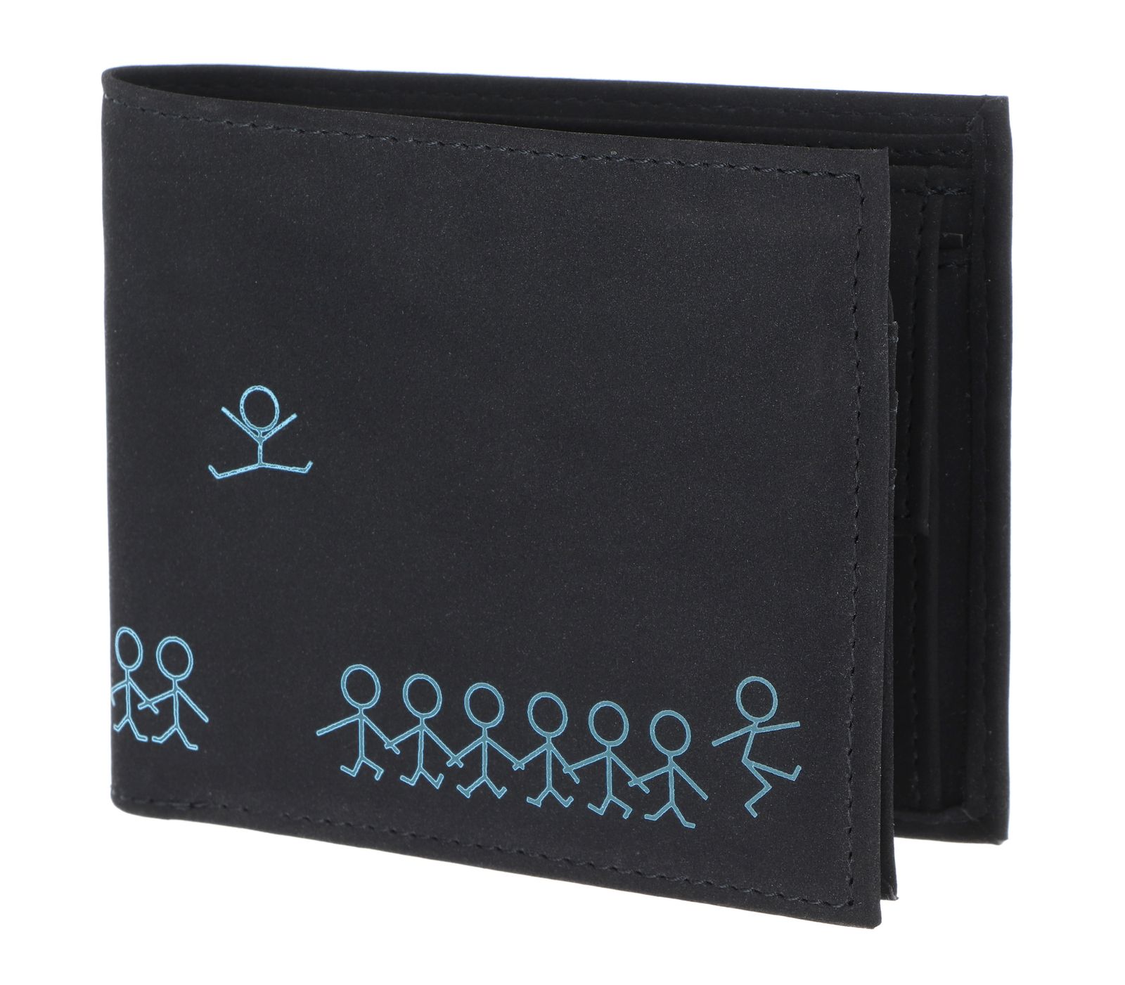 oxmox New Cryptan RFID Protect Querscheinbörse Jumping Jack 2.0 Print Cyan Black