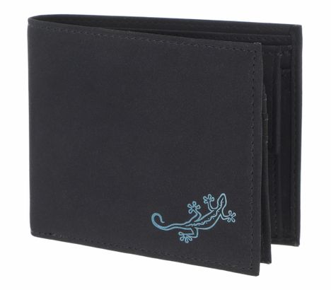 oxmox New Cryptan RFID Protect Querscheinbörse Lizard 2.0 Print Cyan Black