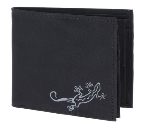 oxmox New Cryptan RFID Protect Querscheinbörse Lizard Print Grey Black