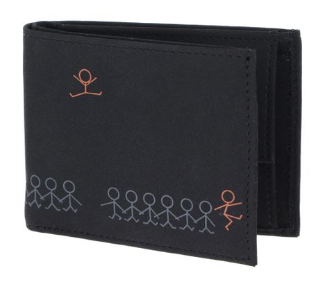 oxmox New Cryptan RFID Protect Pocketbörse Jumping Jack Print Grey Black