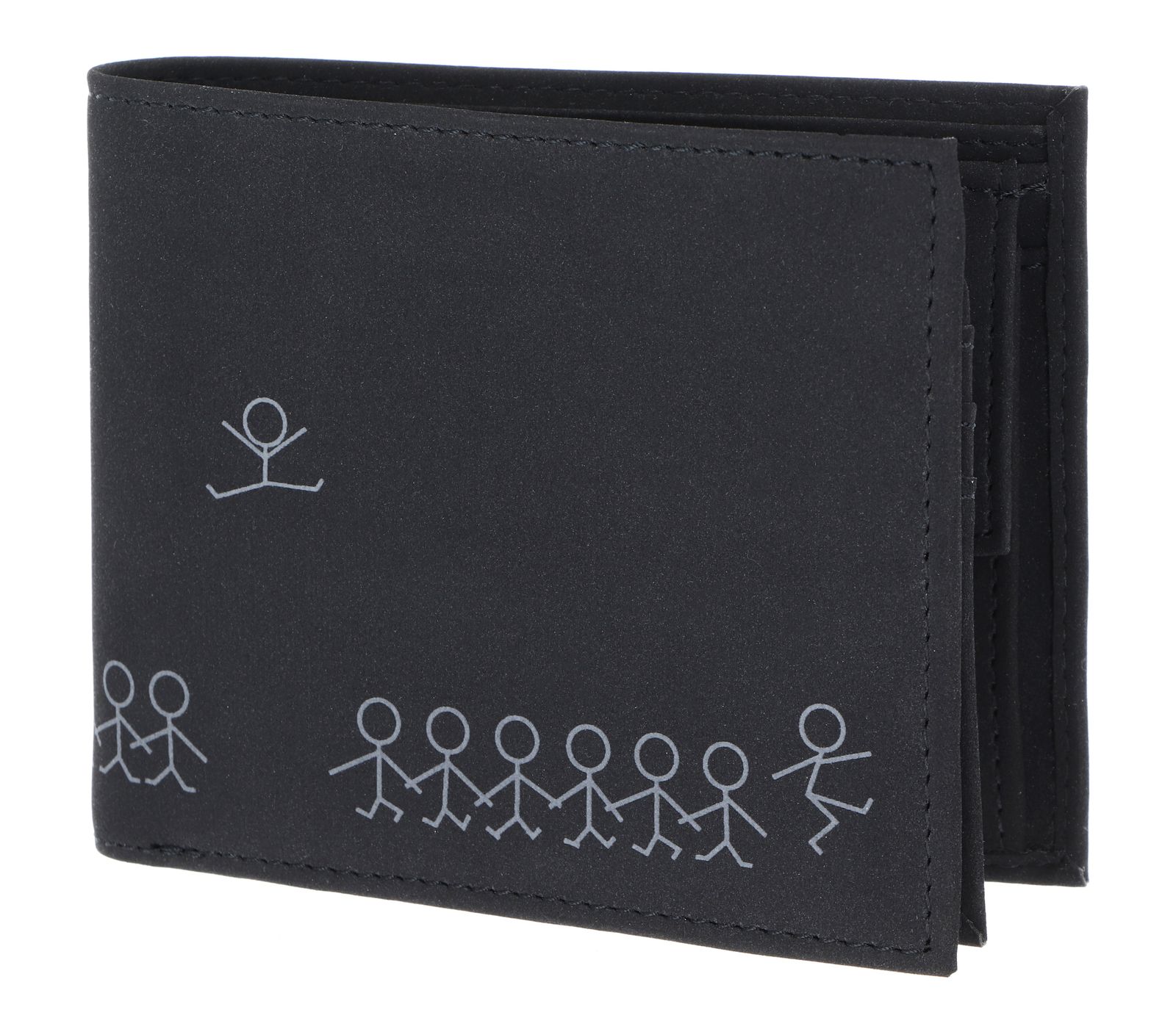 oxmox New Cryptan RFID Protect Querscheinbörse Jumping Jack 2.0 Print Grey Black