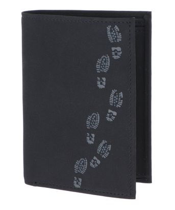 oxmox New Cryptan RFID Protect Kombibörse Footsteps Print Grey Black