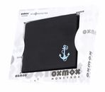 oxmox New Cryptan RFID Protect Querscheinbörse Freedom Anchor Print Cyan Black