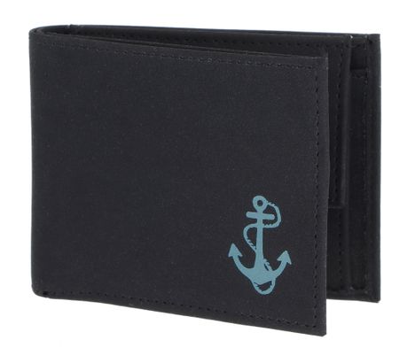 oxmox New Cryptan RFID Protect Pocketbörse Freedom Anchor Print Cyan Black