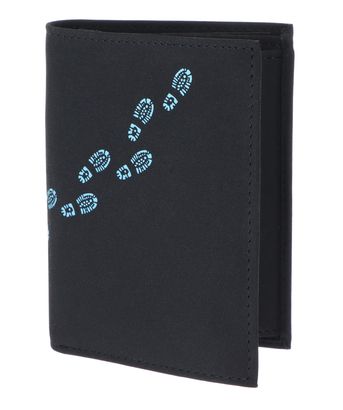 oxmox New Cryptan RFID Protect Kombibörse Footsteps 2.0 Print Cyan Black