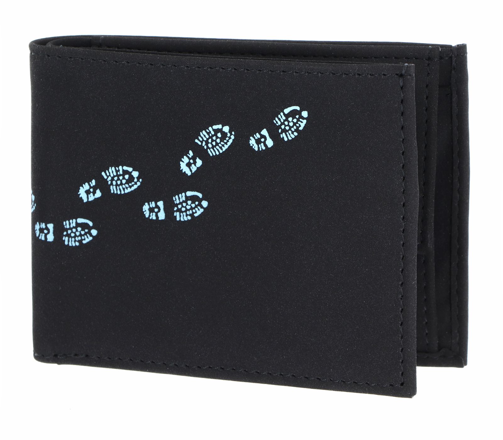 oxmox New Cryptan RFID Protect Pocketbörse Footsteps 2.0 Print Cyan Black