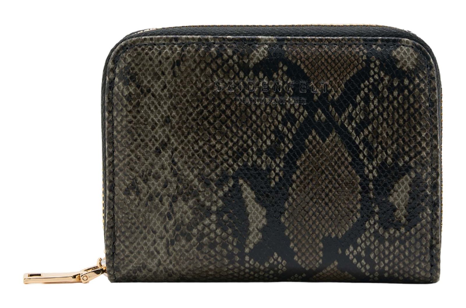 SEIDENFELT MANUFAKTUR Ylva Wallet Reptile Dark Green