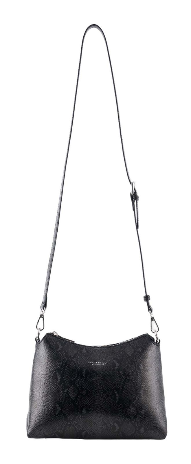 SEIDENFELT MANUFAKTUR Lilleby Midi Crossbag Reptile Black