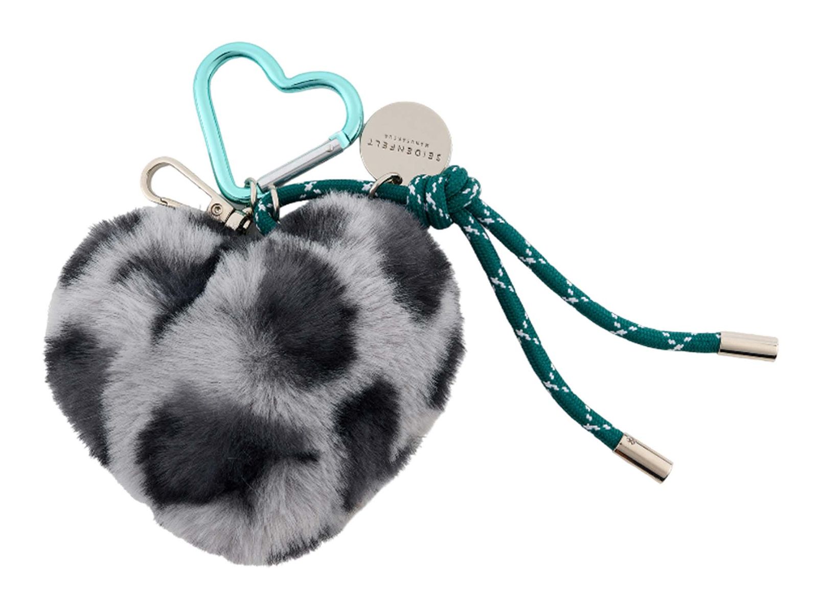 SEIDENFELT MANUFAKTUR Furry Heart Charm Leo Grey