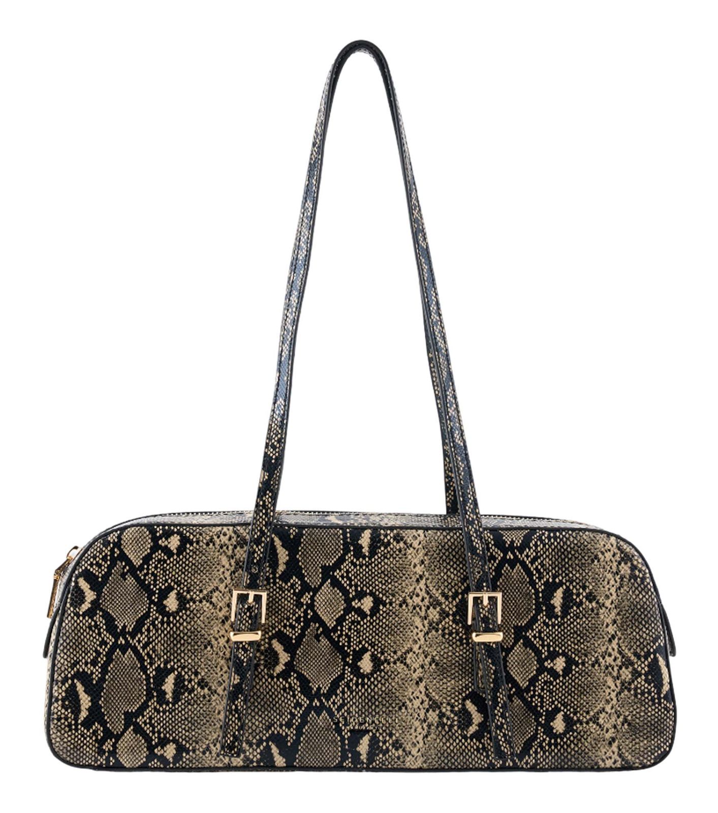 SEIDENFELT MANUFAKTUR Lilleby Shoulder Bag Reptile Beige