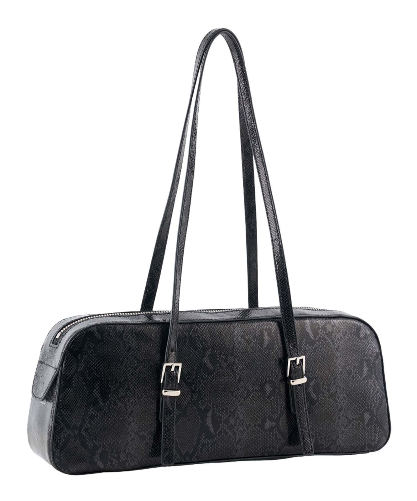 SEIDENFELT MANUFAKTUR Lilleby Shoulder Bag Reptile Black SEIDENFELT MANUFAKTUR Lilleby Shoulder Bag Reptile Black